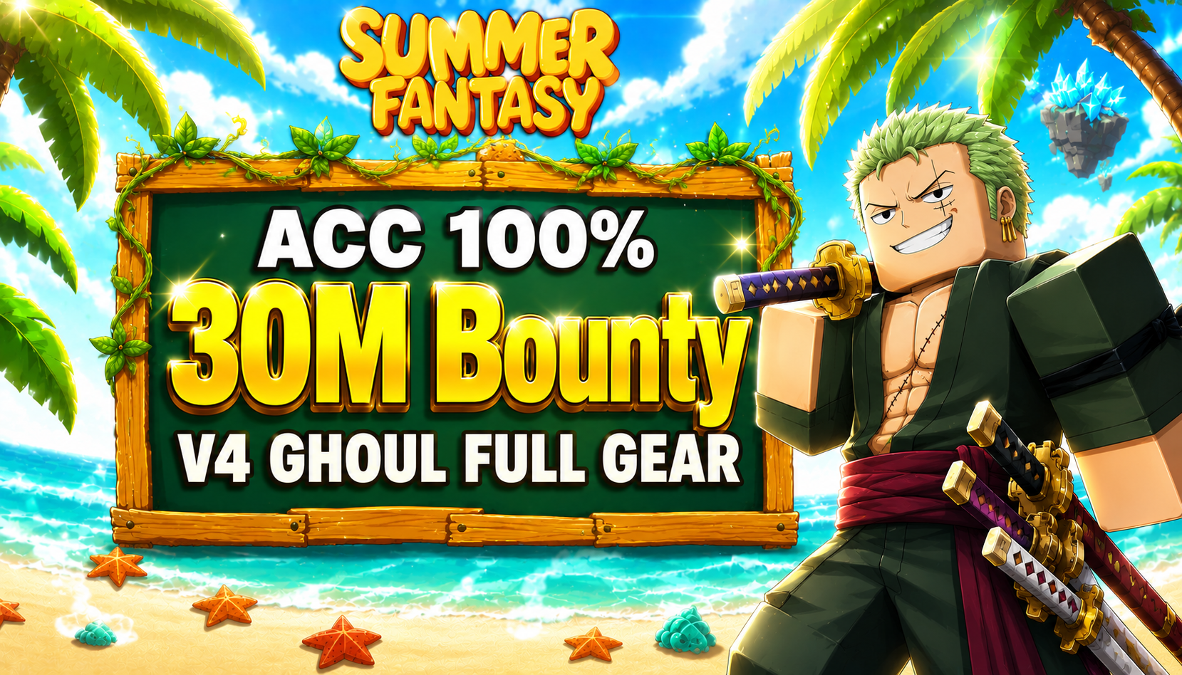 MAX + GOD + 30M BOUNTY V4 GHOUL FULL GEAR