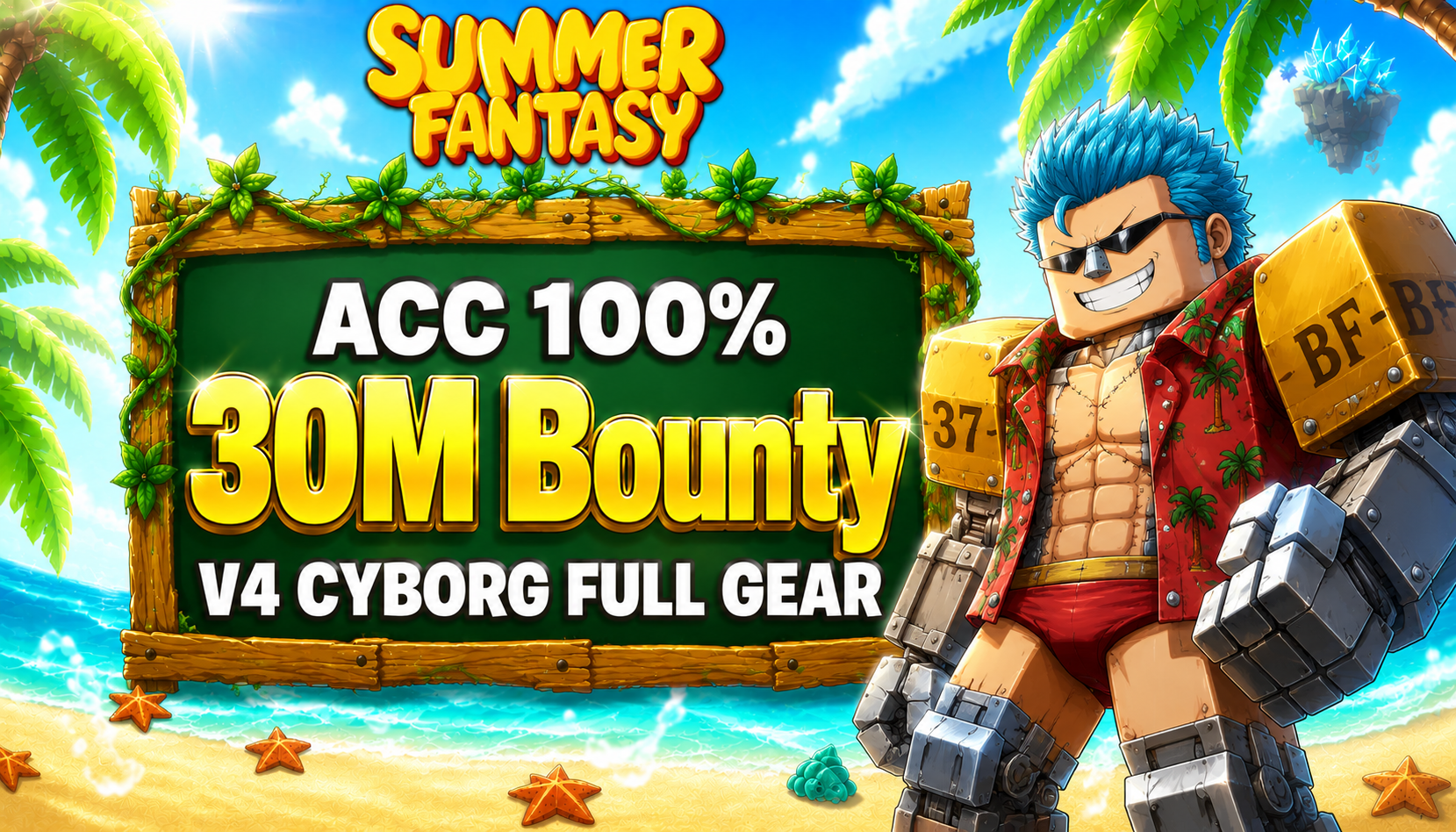 MAX + GOD + 30M BOUNTY V4 CYBORG FULL GEAR